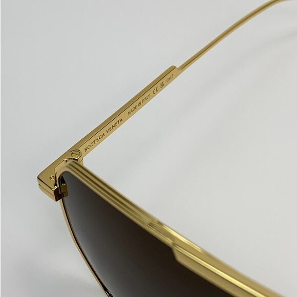 NEW Bottega Veneta Sunglasses BV1012S 003 Gold Brown Unisex Authentic main image 9